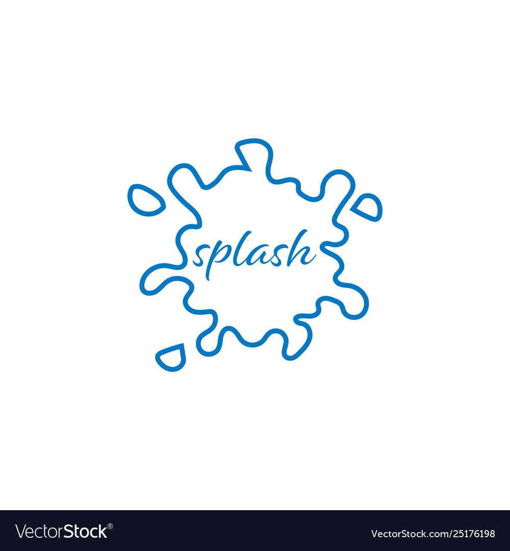 Splash water blue graphic design template