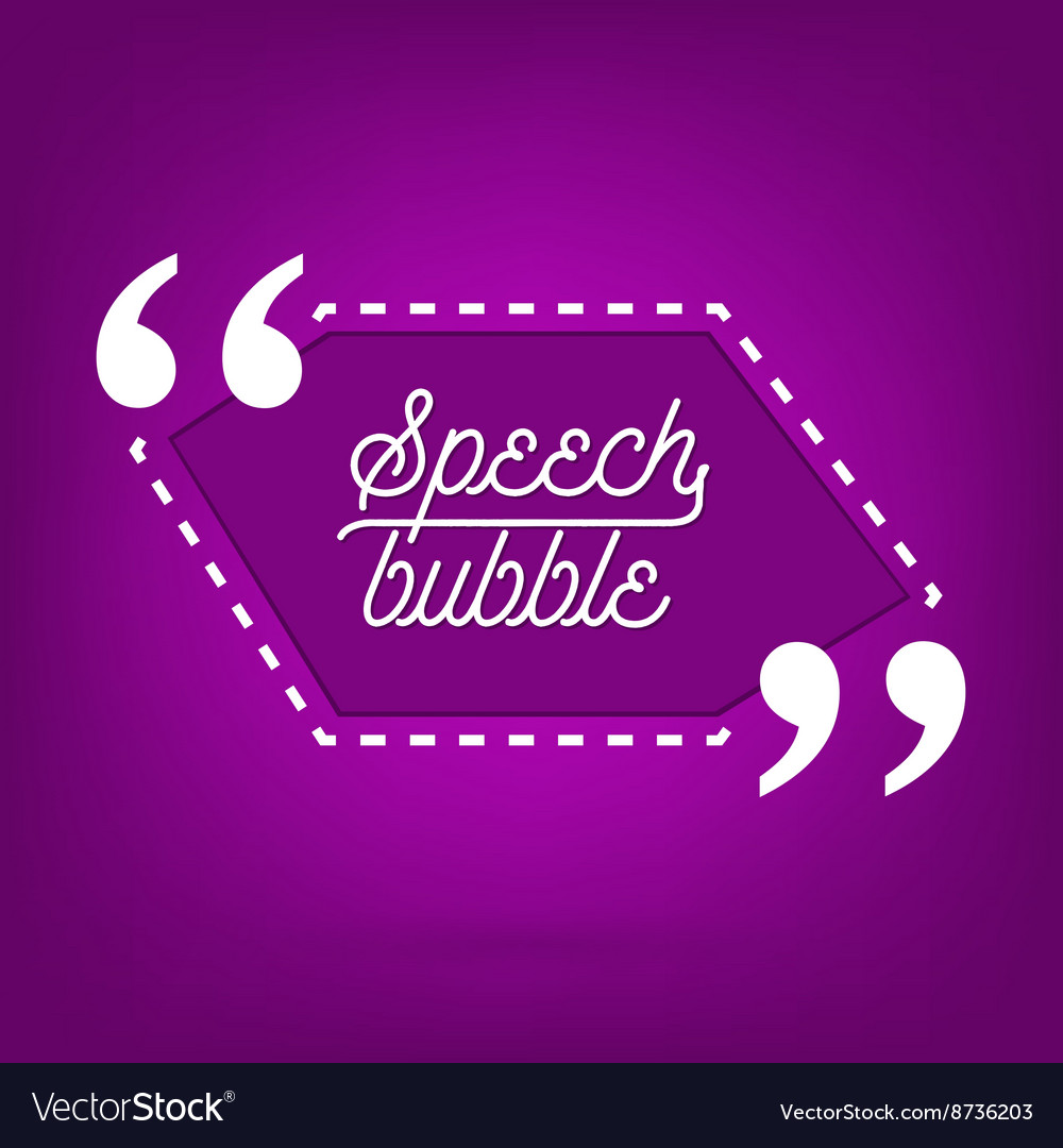 Abstract concept empty speech square quote