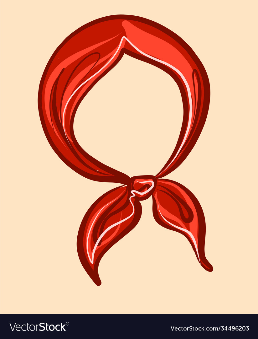 Accessory for face a red handkerchief tied Vector Image