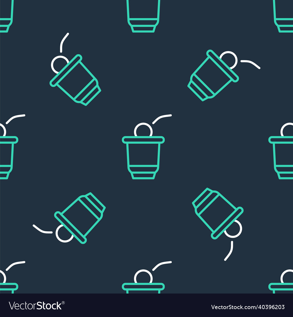 Line beer pong game icon isolated seamless pattern