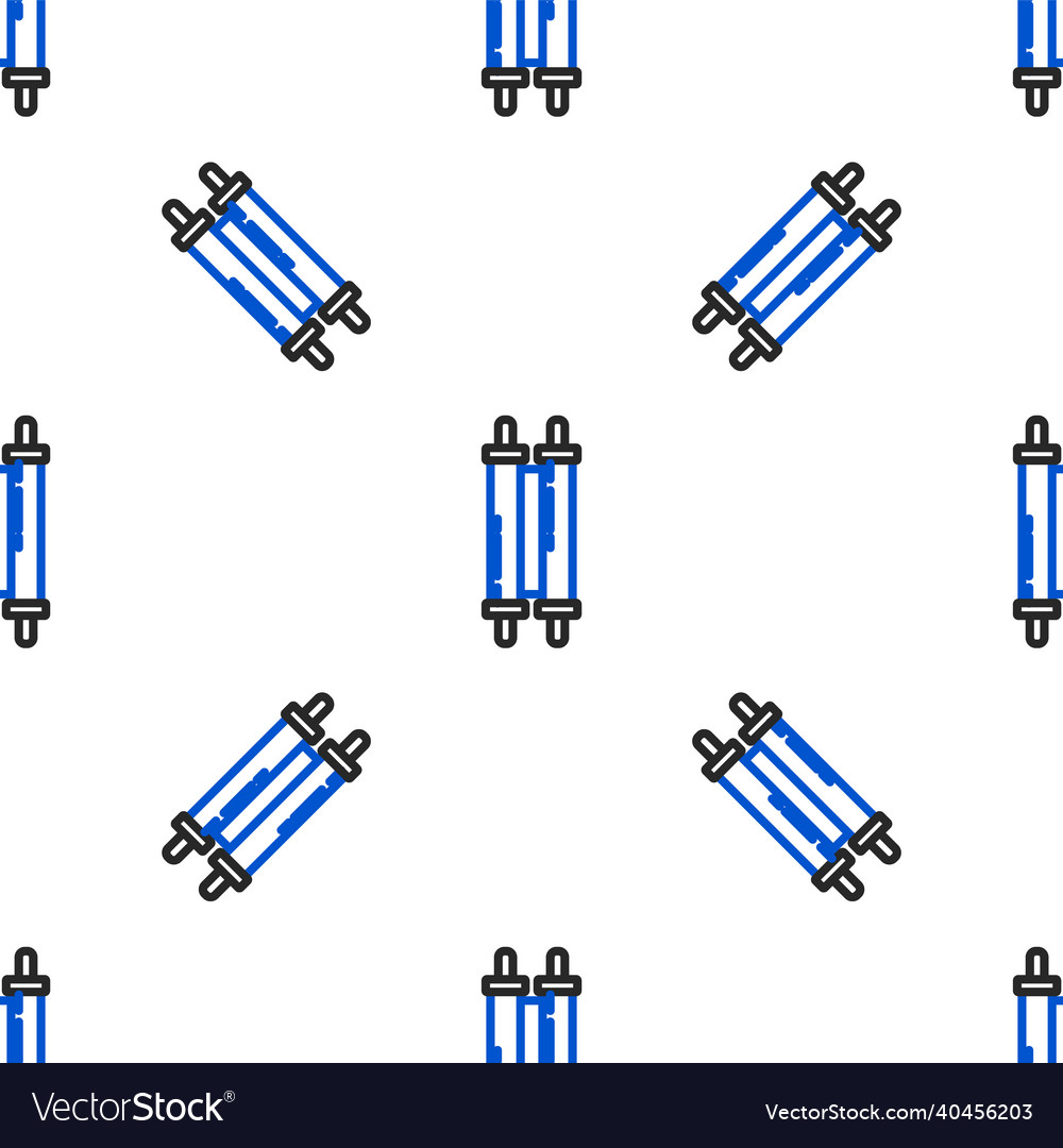 Line torah scroll icon isolated seamless pattern