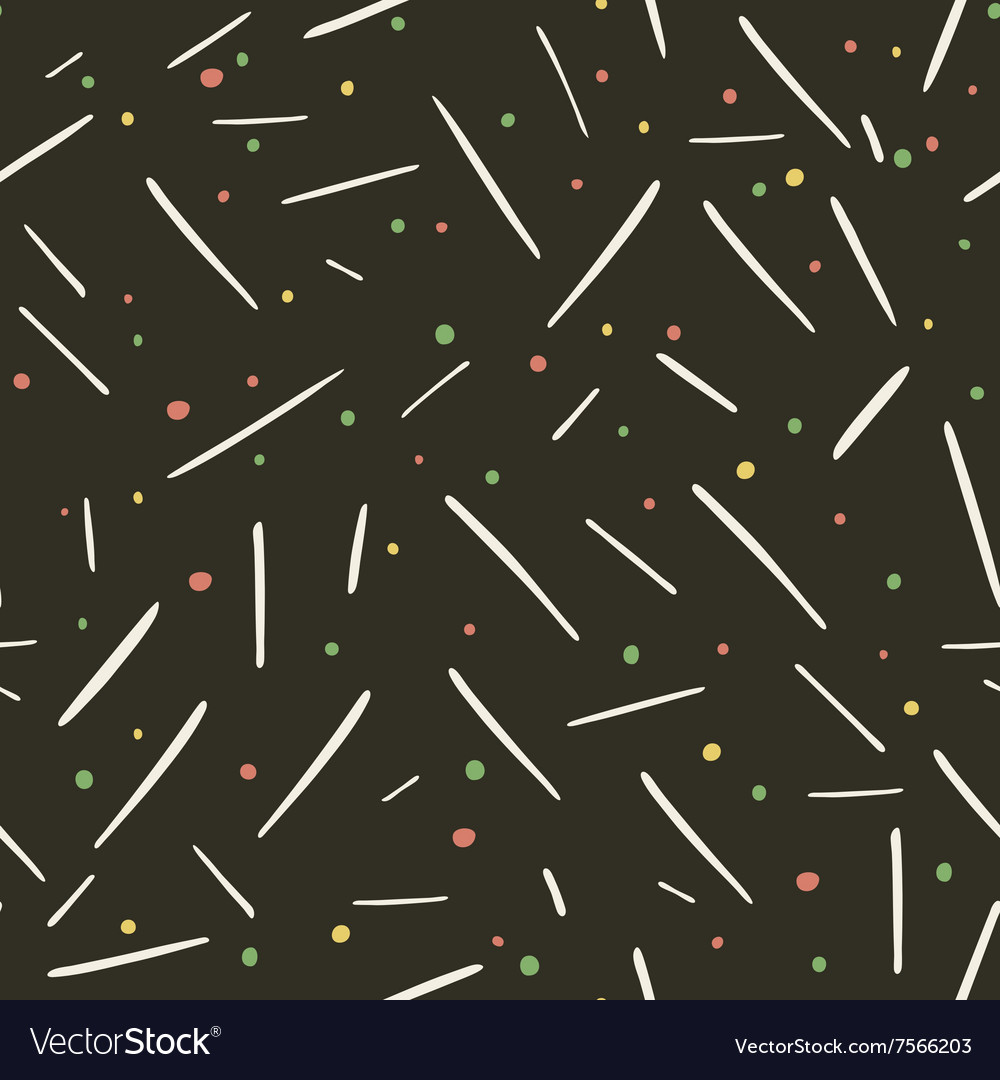 Retro style seamless pattern with lines and dots