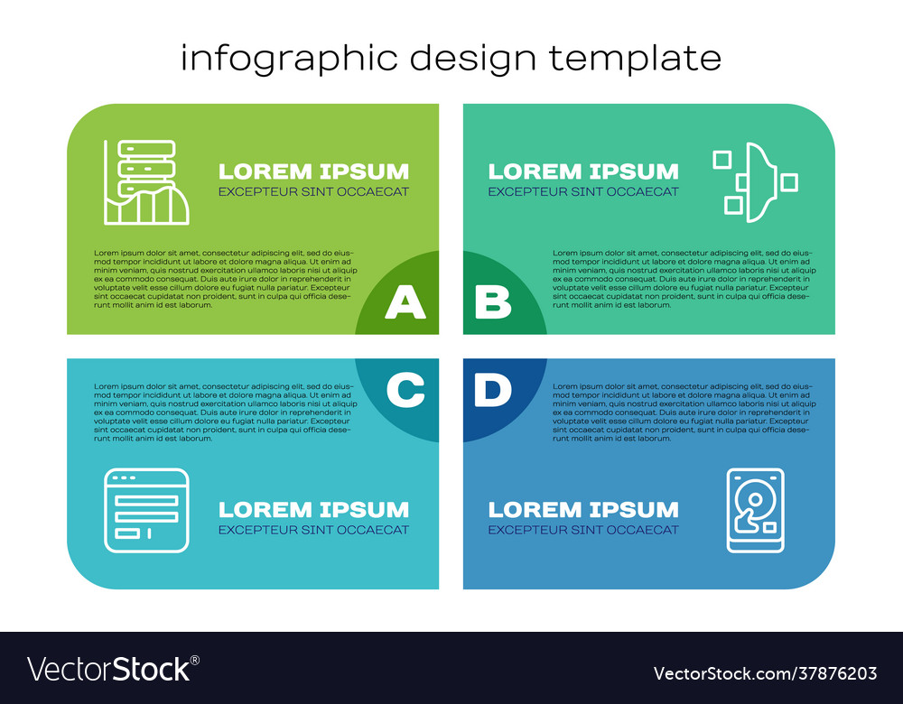 Set line browser window server data web hosting vector image Set line browser window server data web hosting