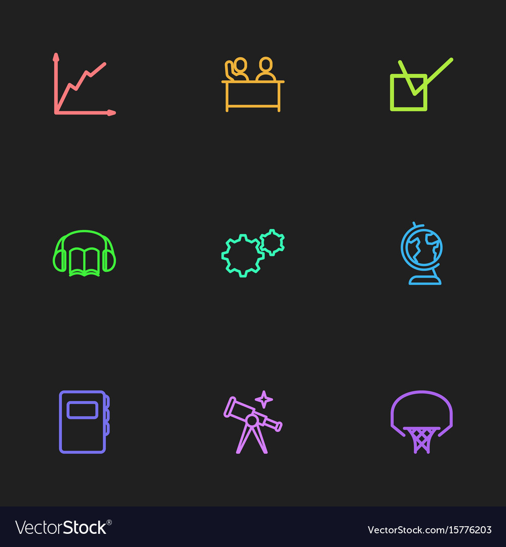 Set of 9 editable teach icons includes symbols