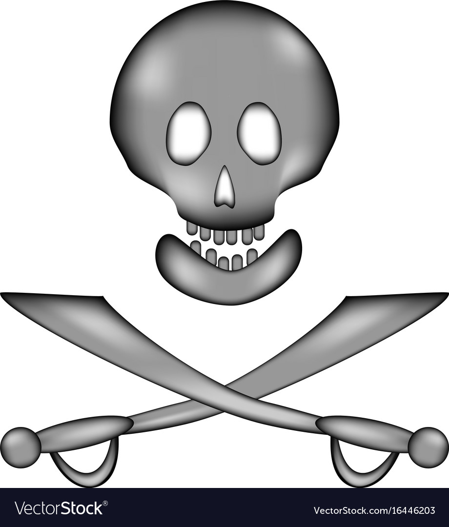 Skull and bones danger sign icon