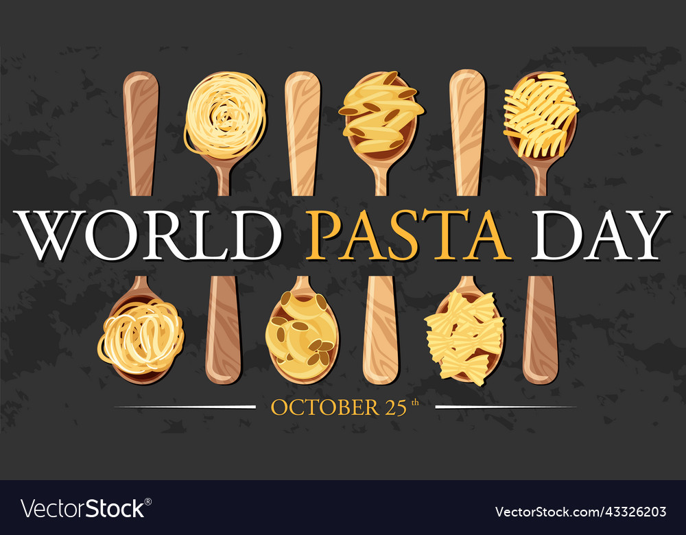 World pasta day banner design