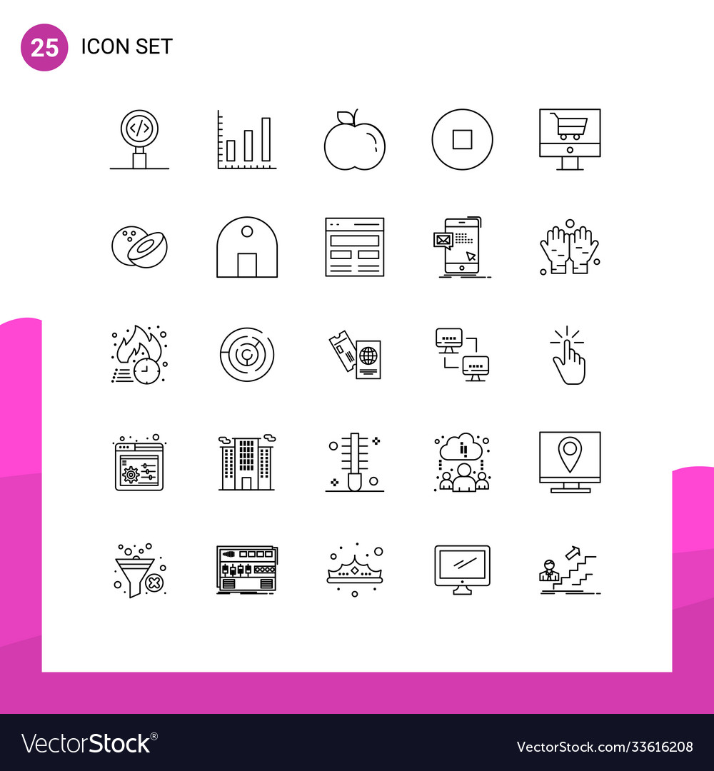 25 universal lines set for web and mobile