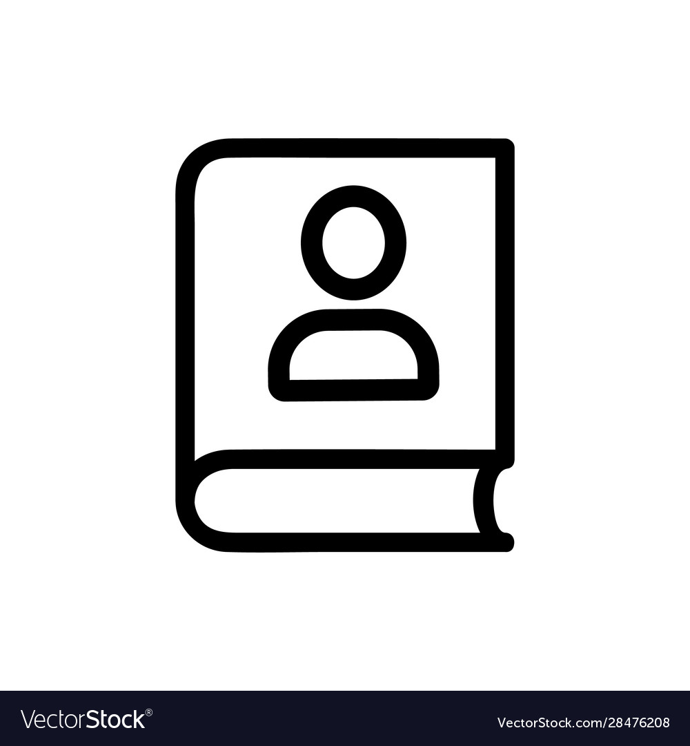 Book icon isolated contour symbol