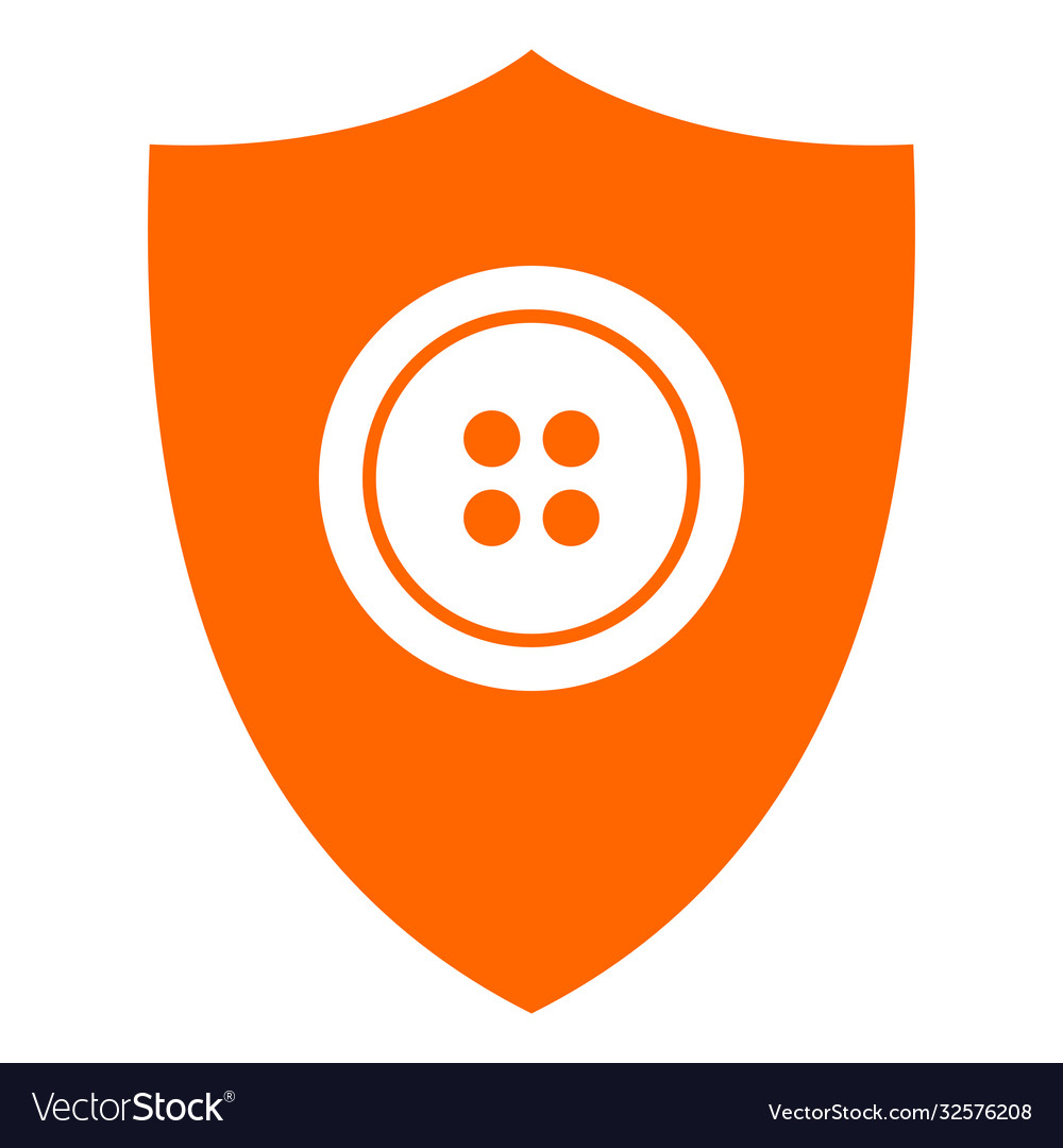 Button and shield