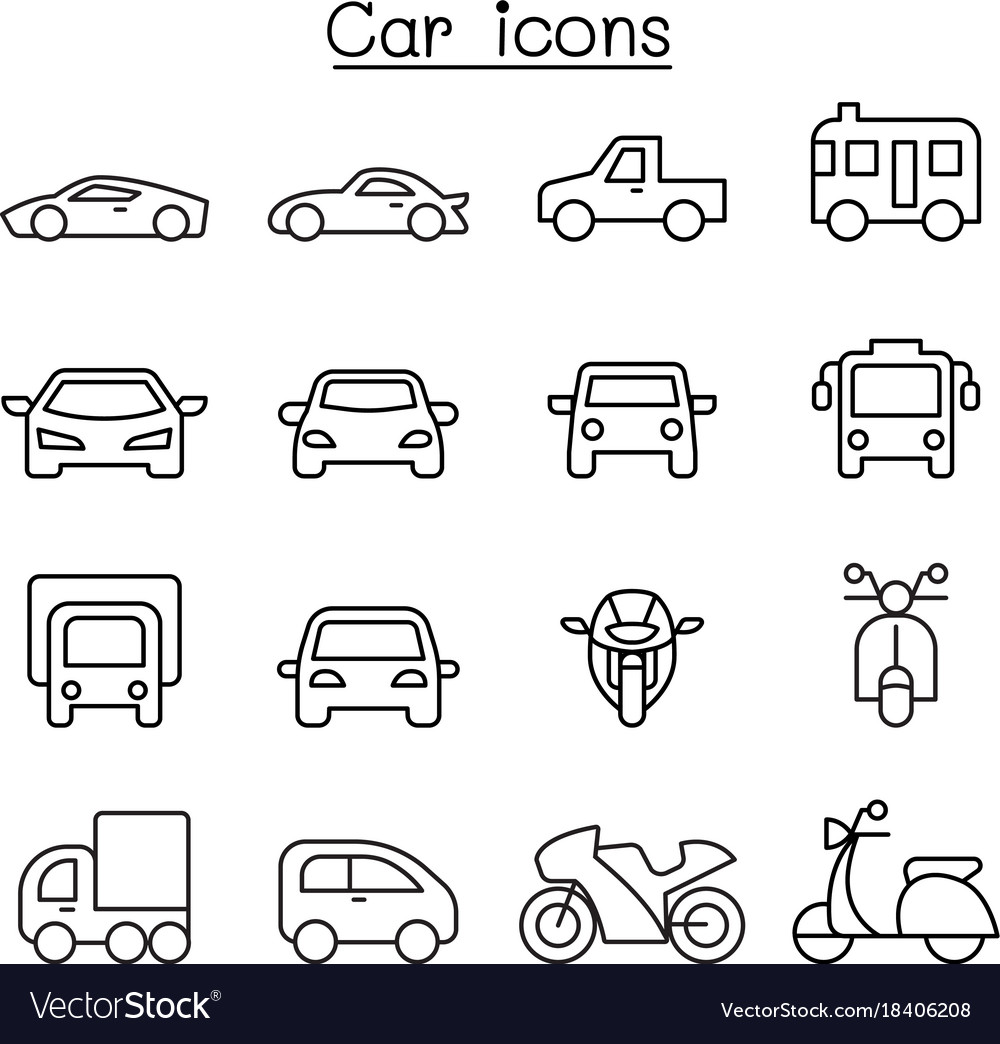 car icons, Stock vector