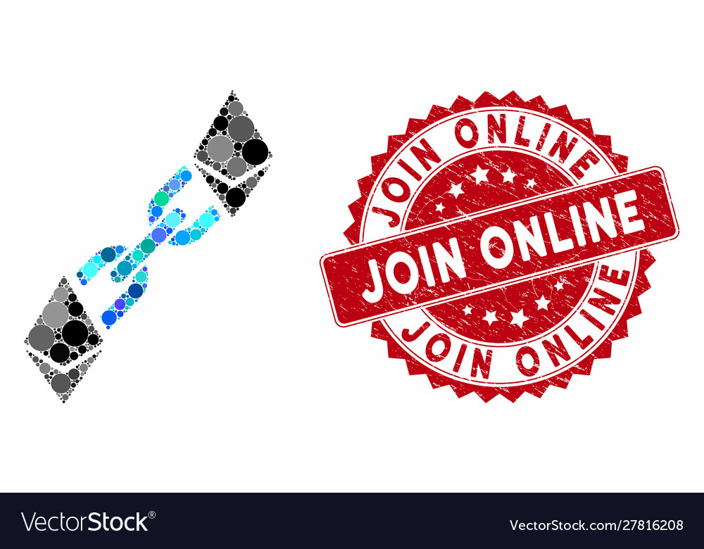 Collage ethereum blockchain with grunge join