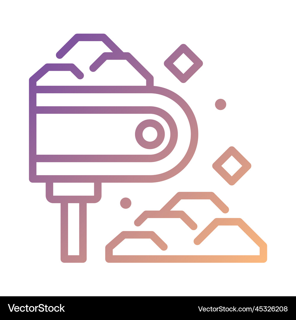 Conveyor pixel perfect gradient linear icon Vector Image