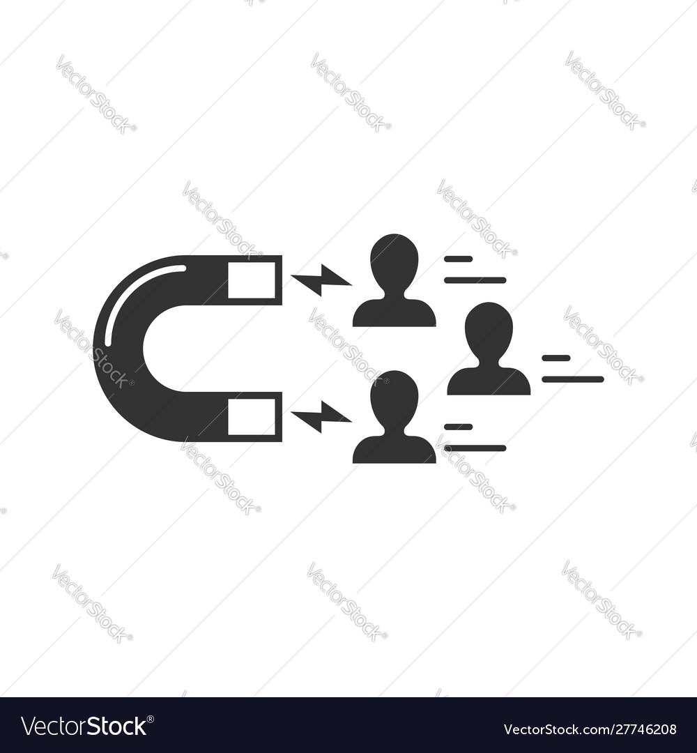 Lead conversion icon in flat style attract Vector Image