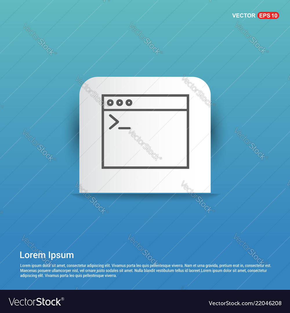 Programming code icon - blue sticker button vector image Programming code icon - blue sticker button