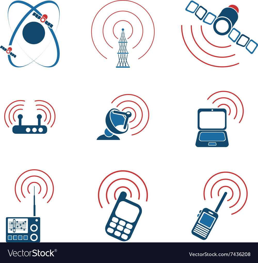 Radio signal simple icons