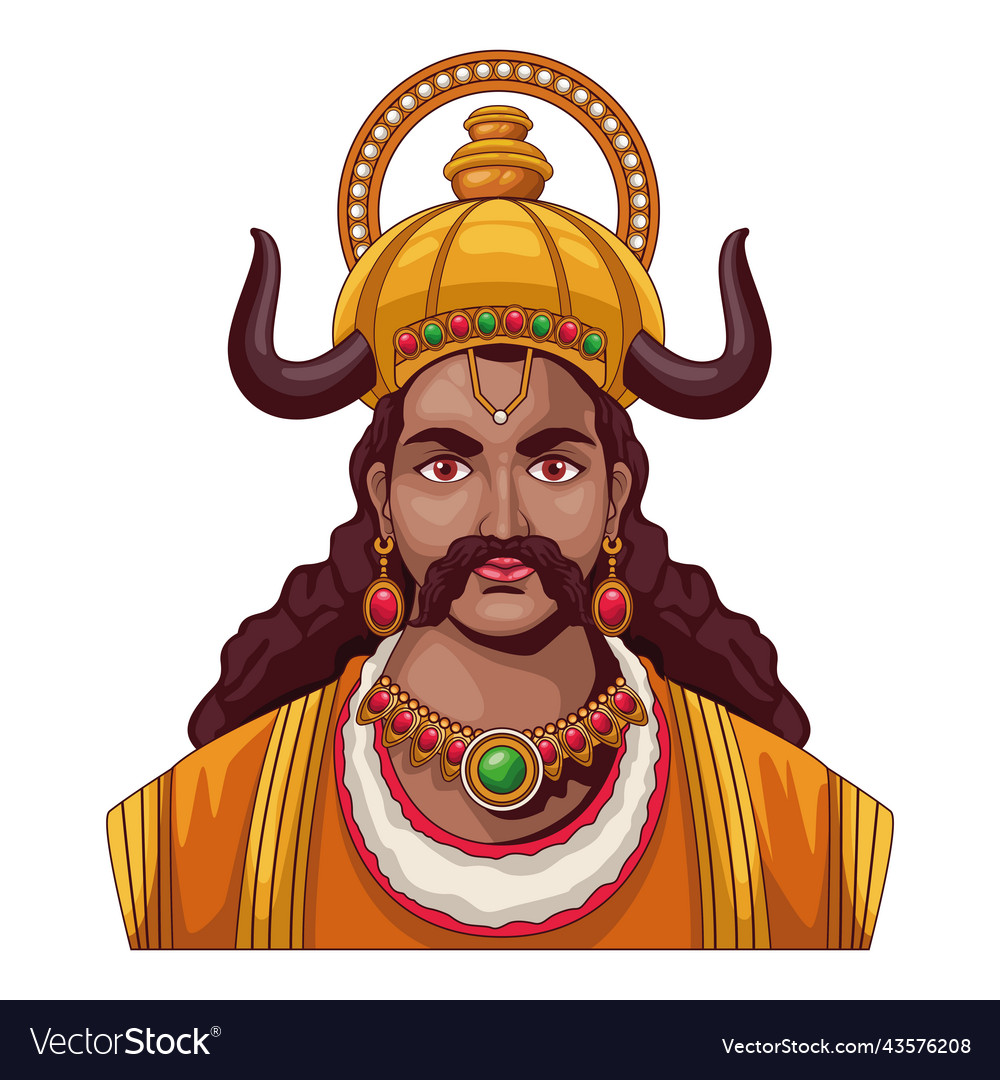 Ravana king of demons Royalty Free Vector Image