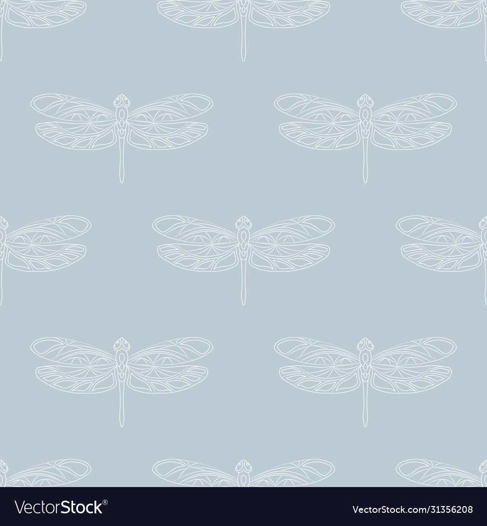 Seamless pattern with openwork dragonflies Vector Image Seamless pattern with openwork dragonflies