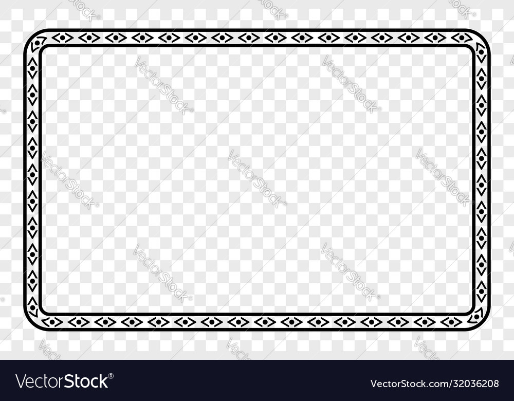 Simple black rectangle frame for certificate