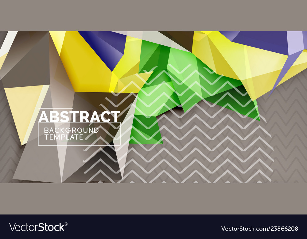 Triangular low poly background design vector image Triangular low poly background design