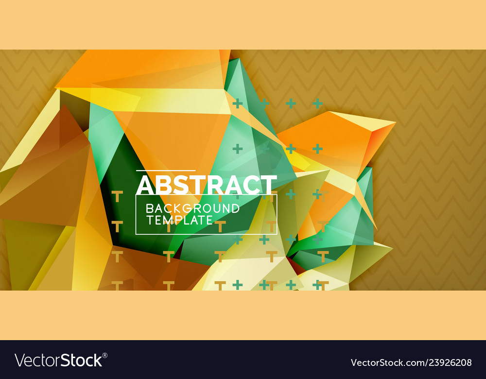 Triangular low poly background design vector image Triangular low poly background design
