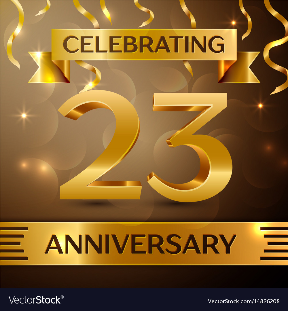 Twenty three years anniversary celebration design Vector Image