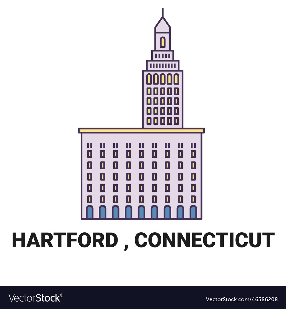 United states hartford connecticut travel Vector Image