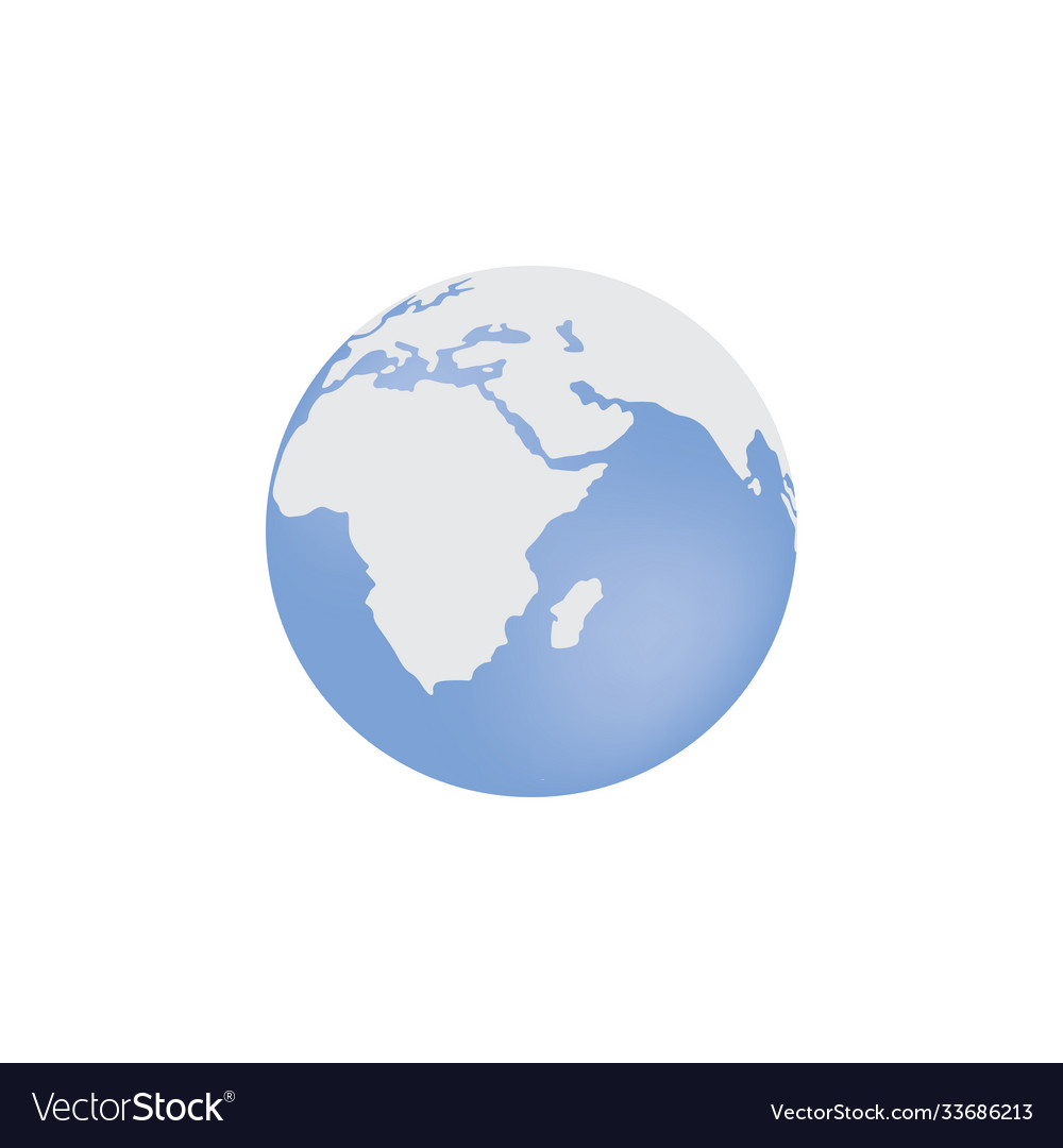A globe with pacific ocean Royalty Free Vector Image