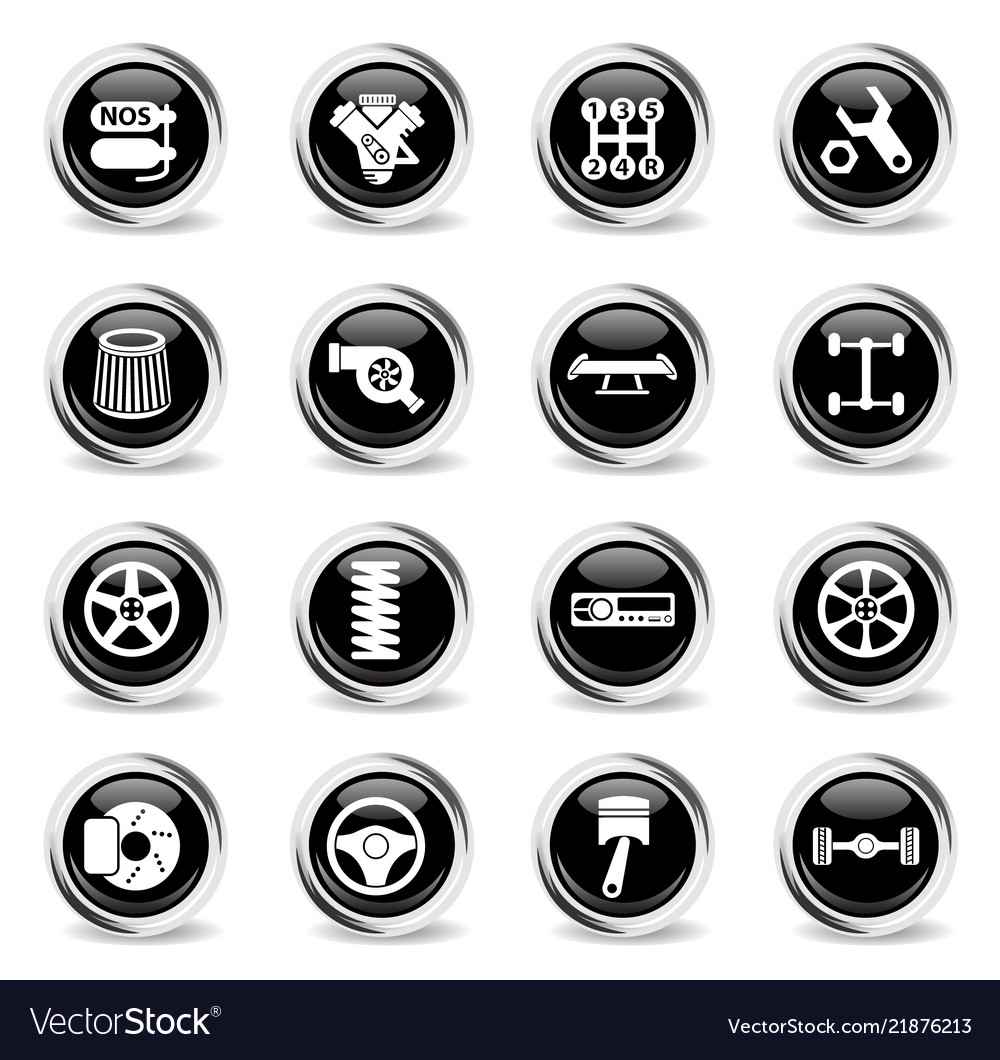 Auto tuning icon set