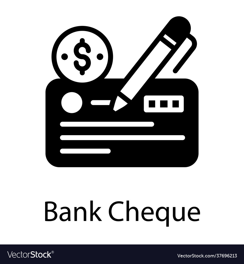 Bank cheque Royalty Free Vector Image - VectorStock