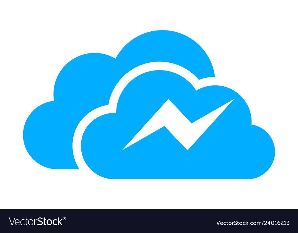 Cloud thunderbolt logo icon