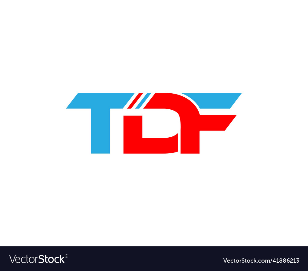 Creative letter tdf logo icon design Royalty Free Vector