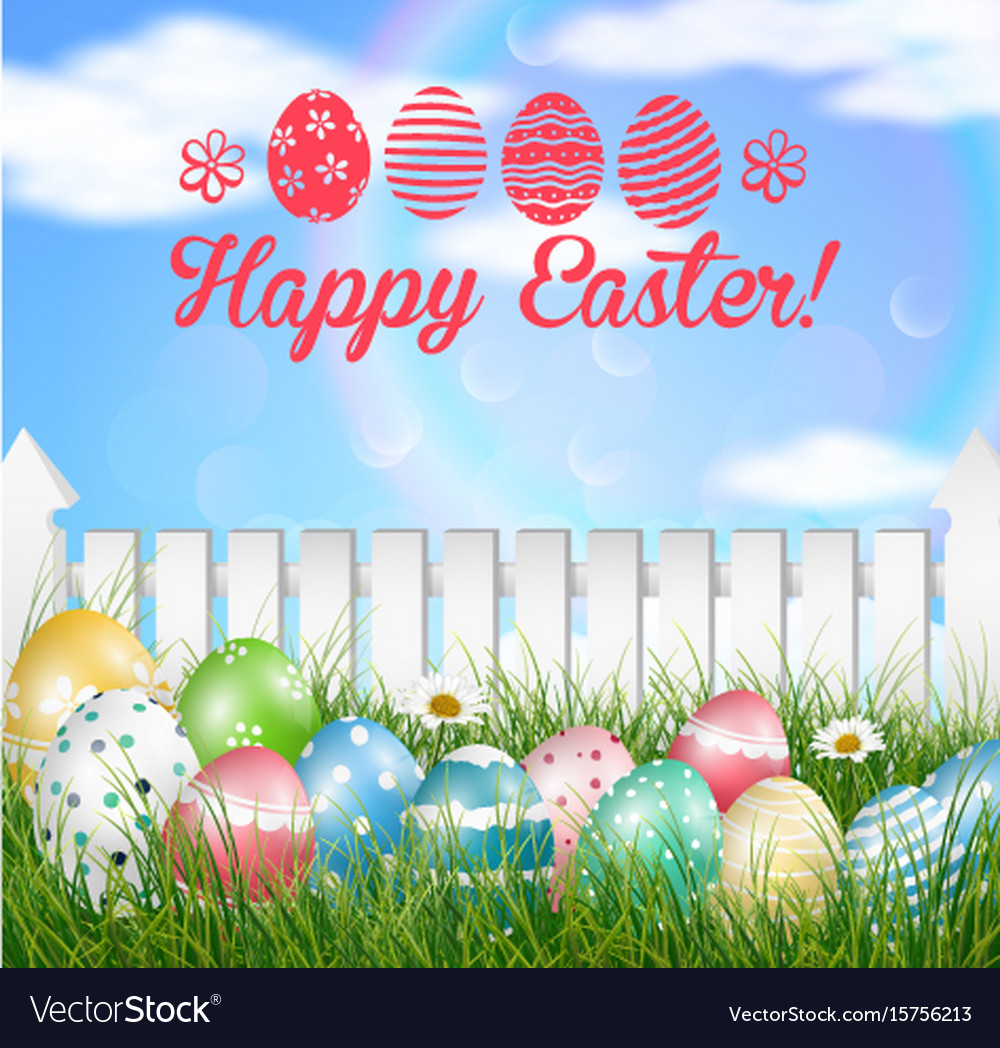 Easter Meadow with Eggs