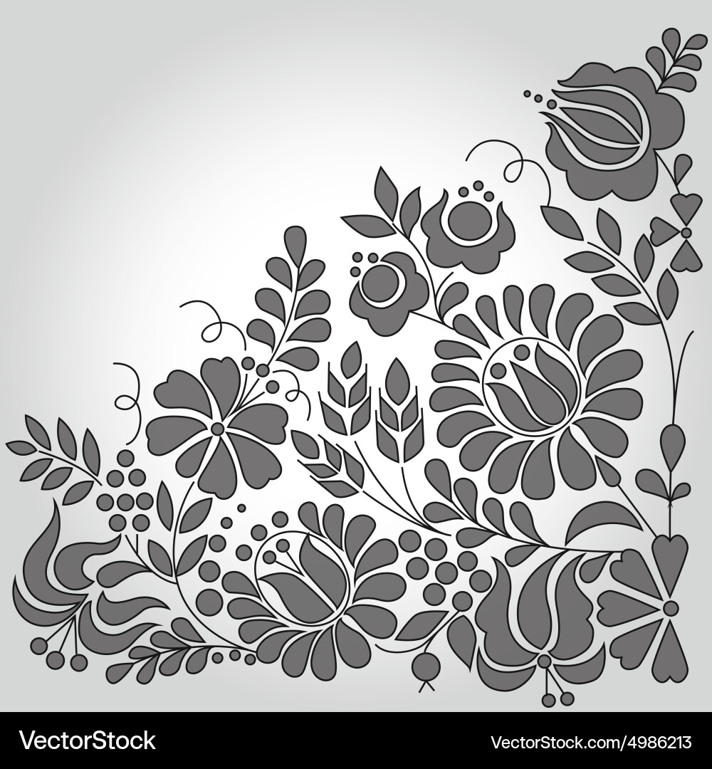Flat floral design Royalty Free Vector Image - VectorStock