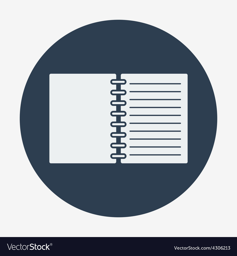 Flat style icon open notebook