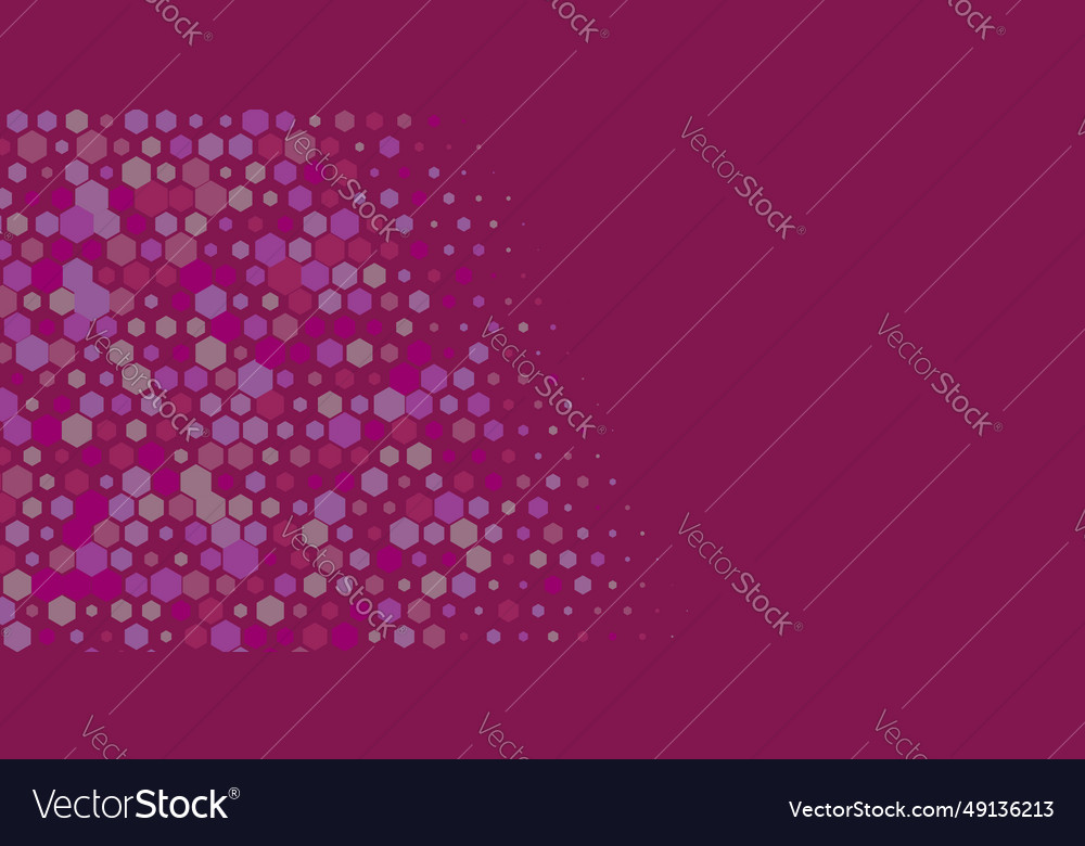 Geometric multi size hexagon with color