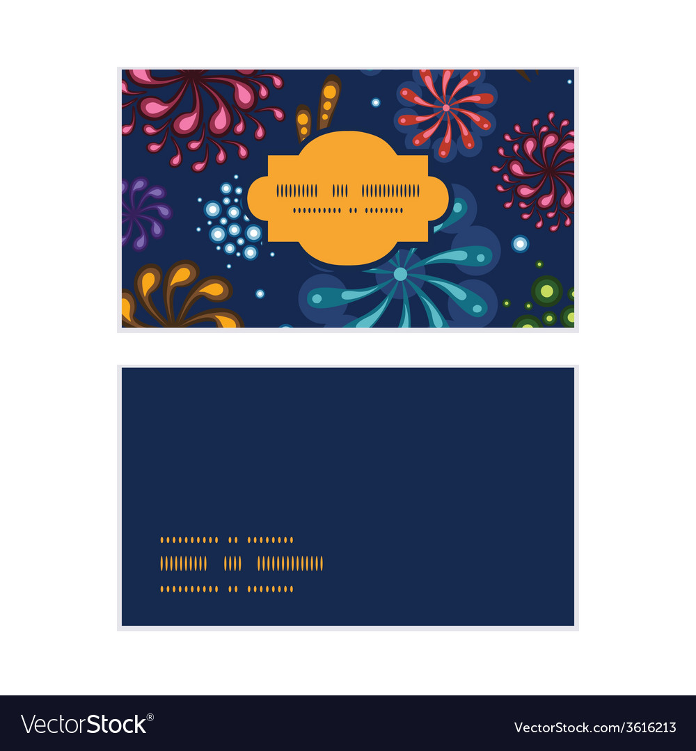 Holiday fireworks horizontal frame pattern