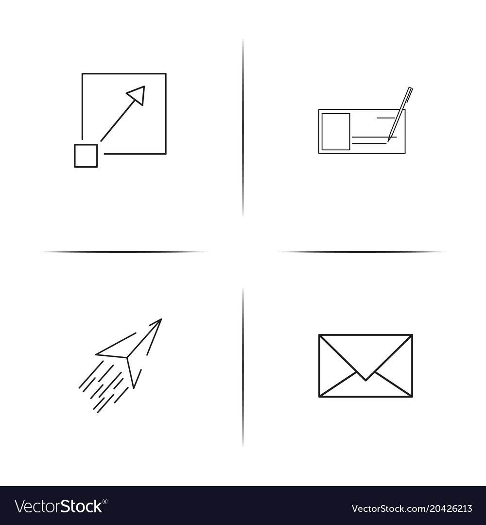 Interface simple linear icon setsimple outline