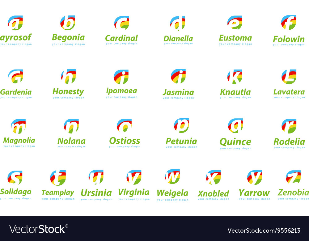 Logo collection letters template for your company