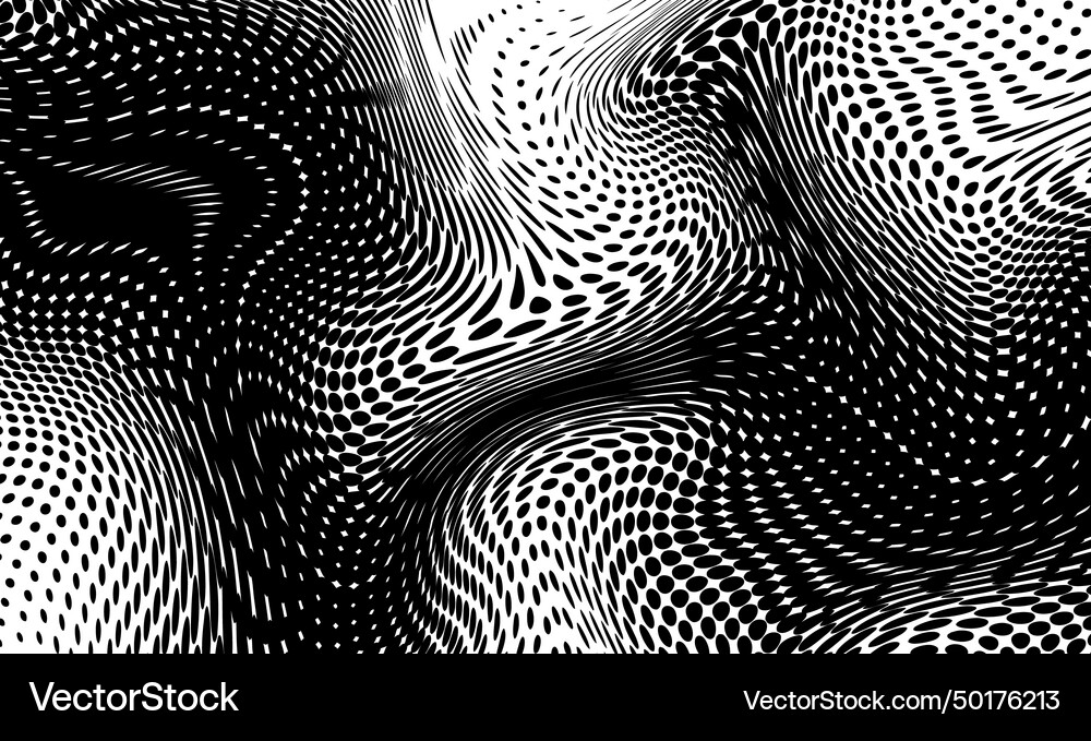 Monochrome gradient halftone dots background Vector Image
