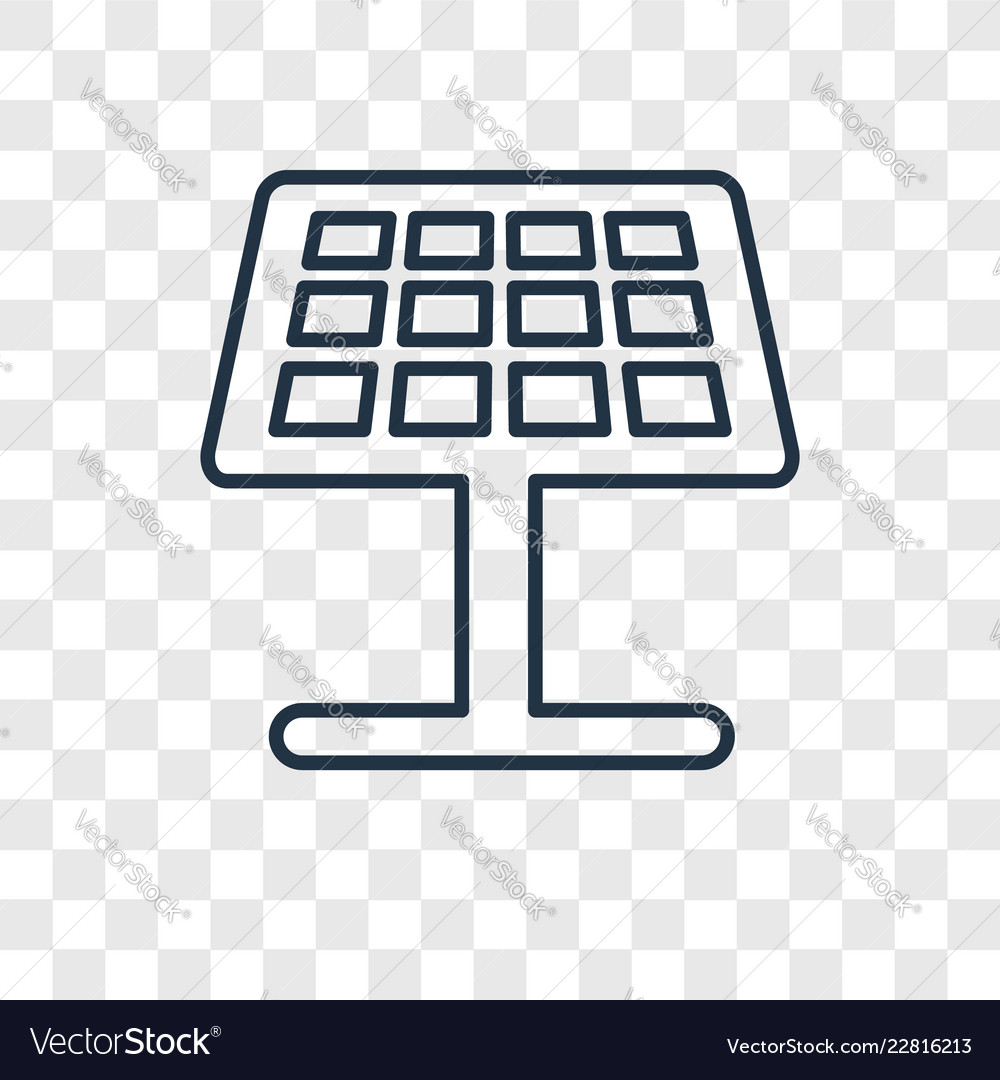 Panel concept linear icon isolated on transparent