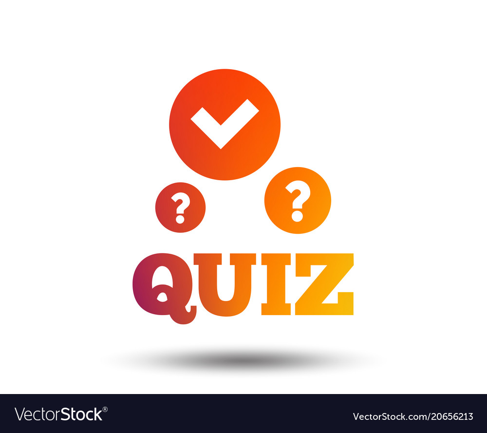 Quiz sign icon questions and answers game