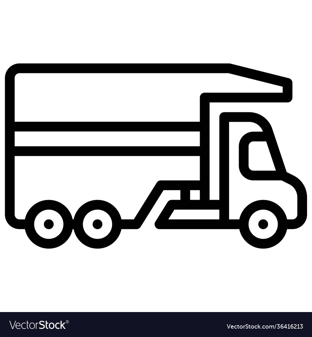 Semi-trailer truck icon transportation related