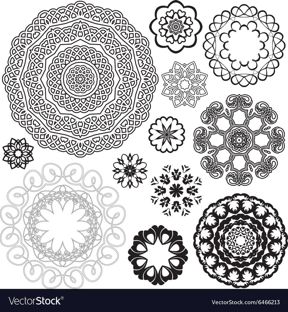 Set of vintage backgrounds guilloche ornamental Vector Image