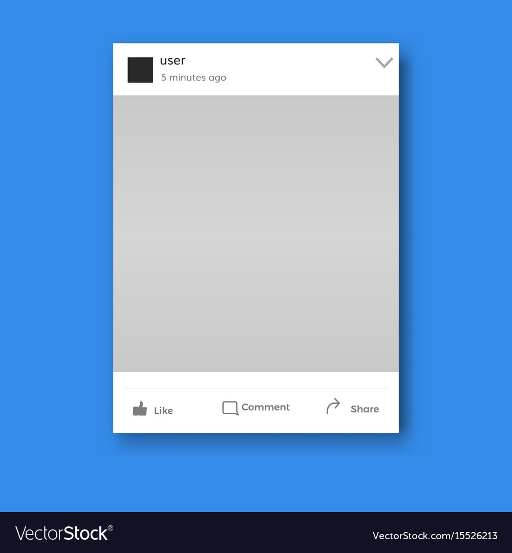 Blank Facebook Post Template