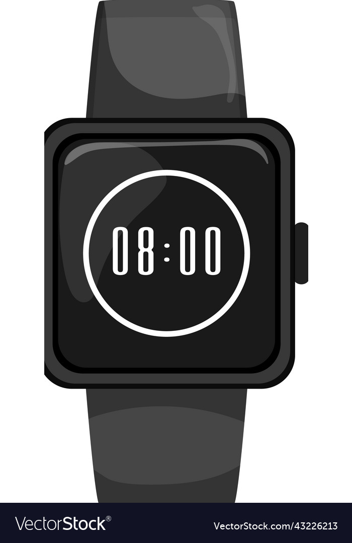Sport watch tracker cartoon Royalty Free Vector Image