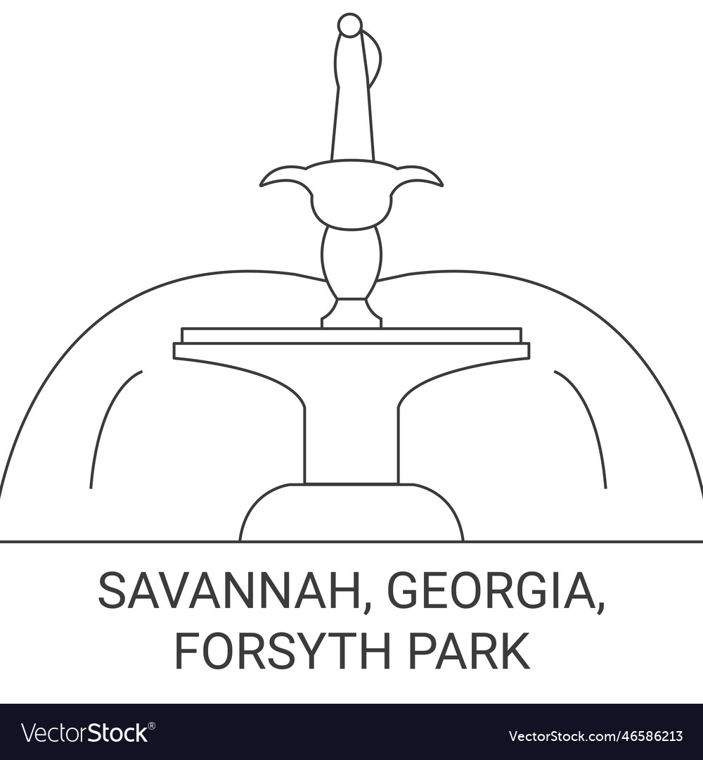 United states savannah georgia forsyth park Vector Image