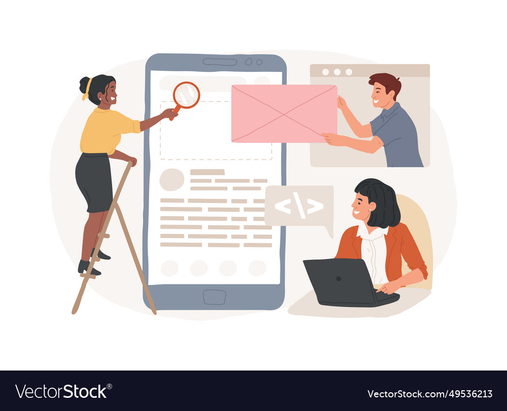 Web application design isolated concept vector image Web application design isolated concept