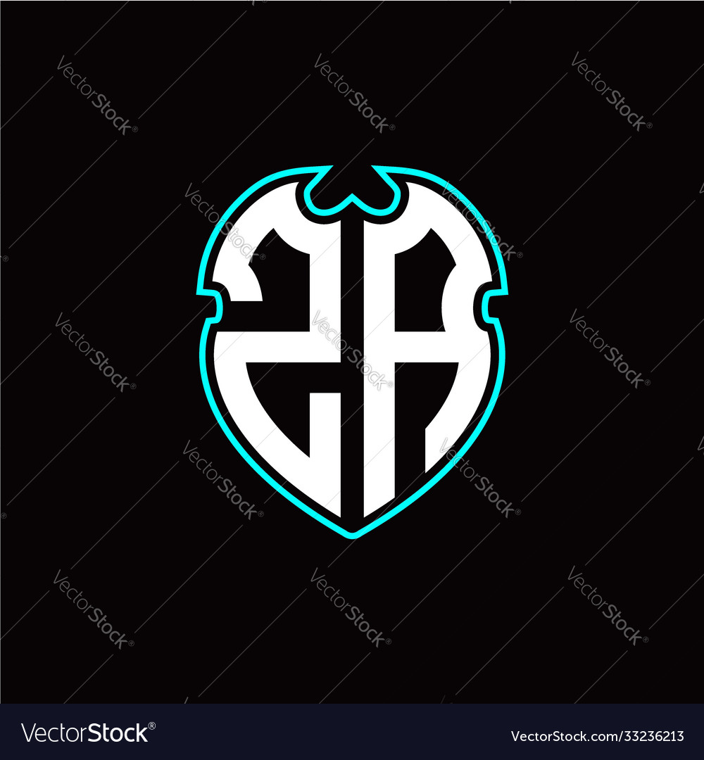 Z a initial logo design with shield shape Vector Image Z a initial logo design with shield shape