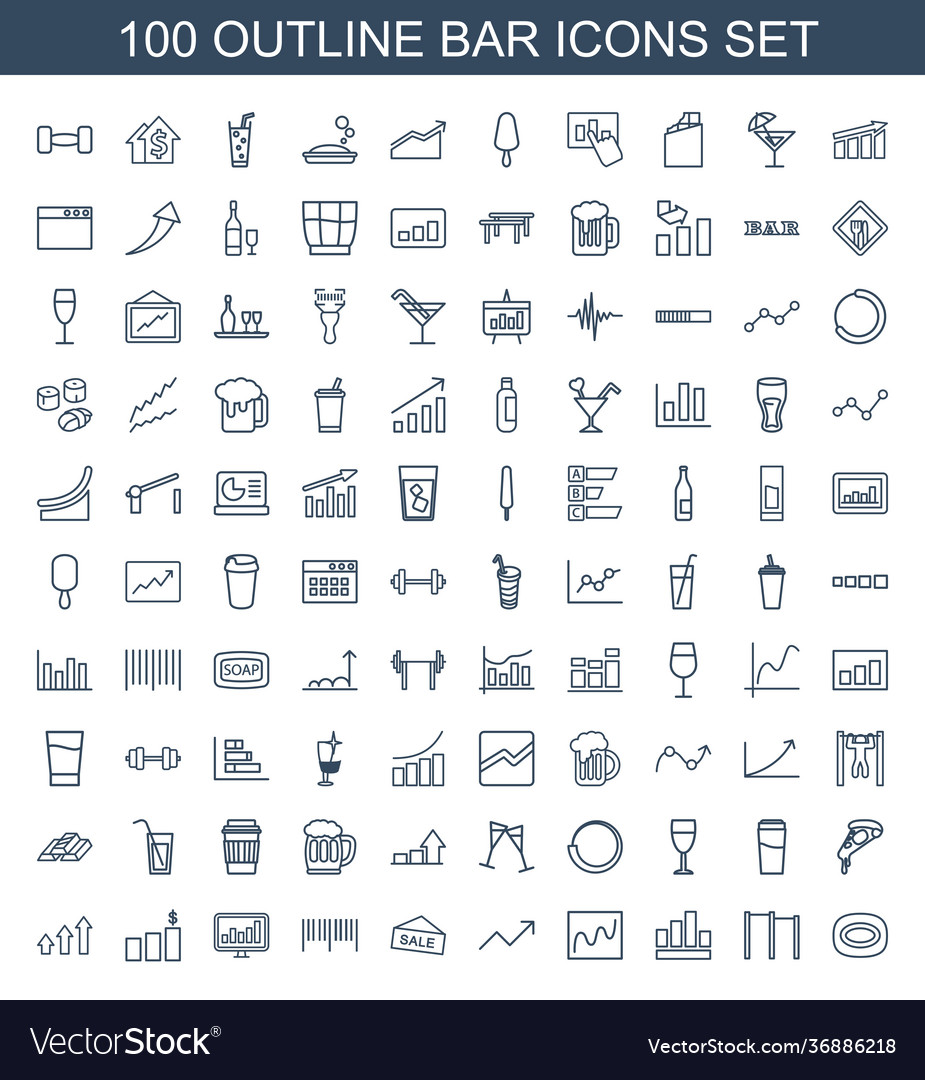 100 bar icons