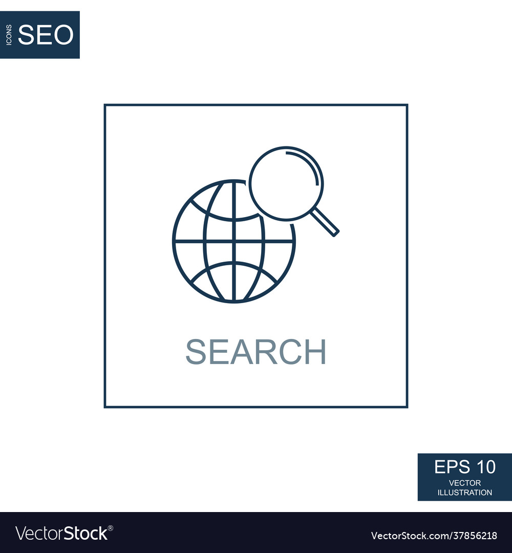 Abstract business icons seo information search
